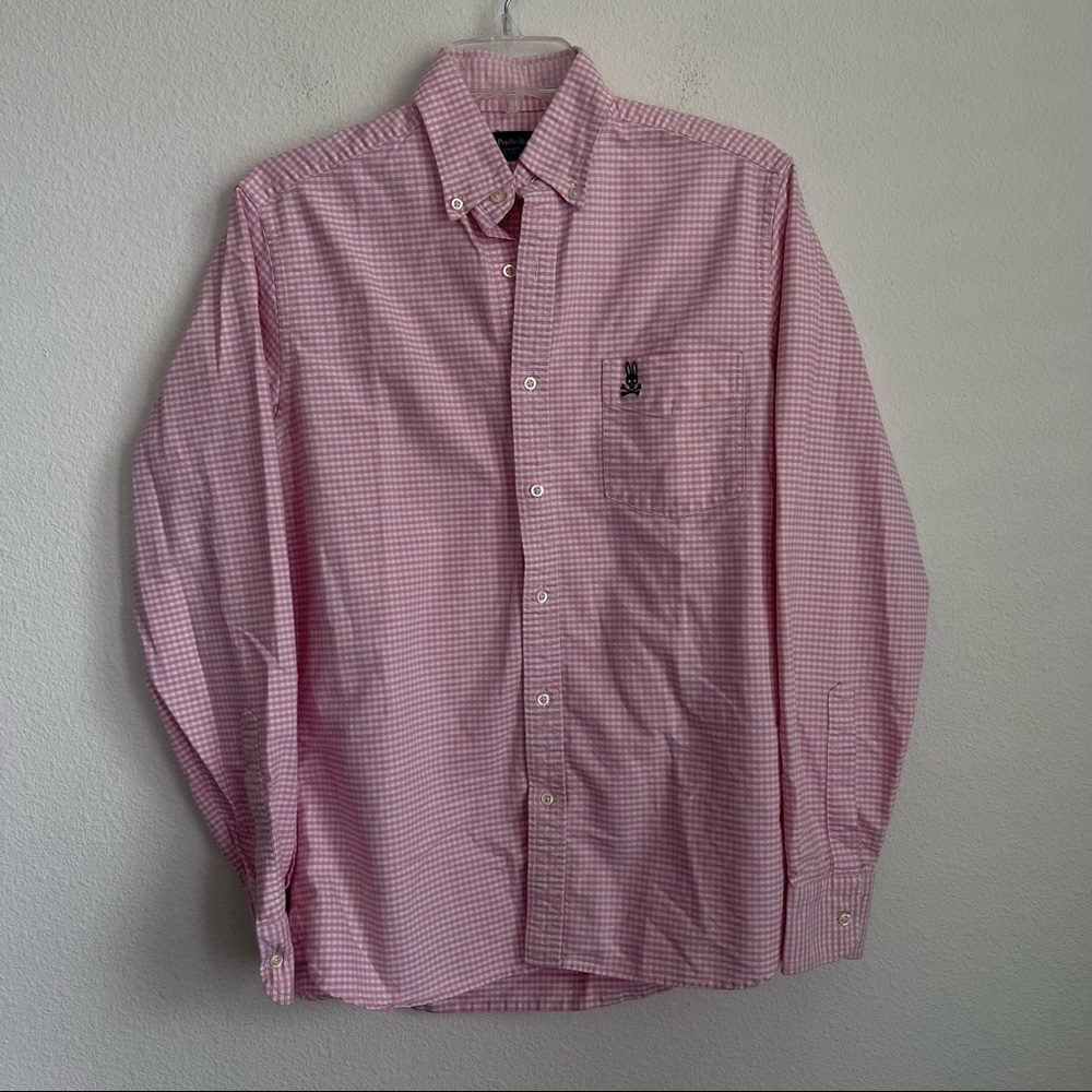 Psycho Bunny Checkered Button Down Long Sleeve Sh… - image 2
